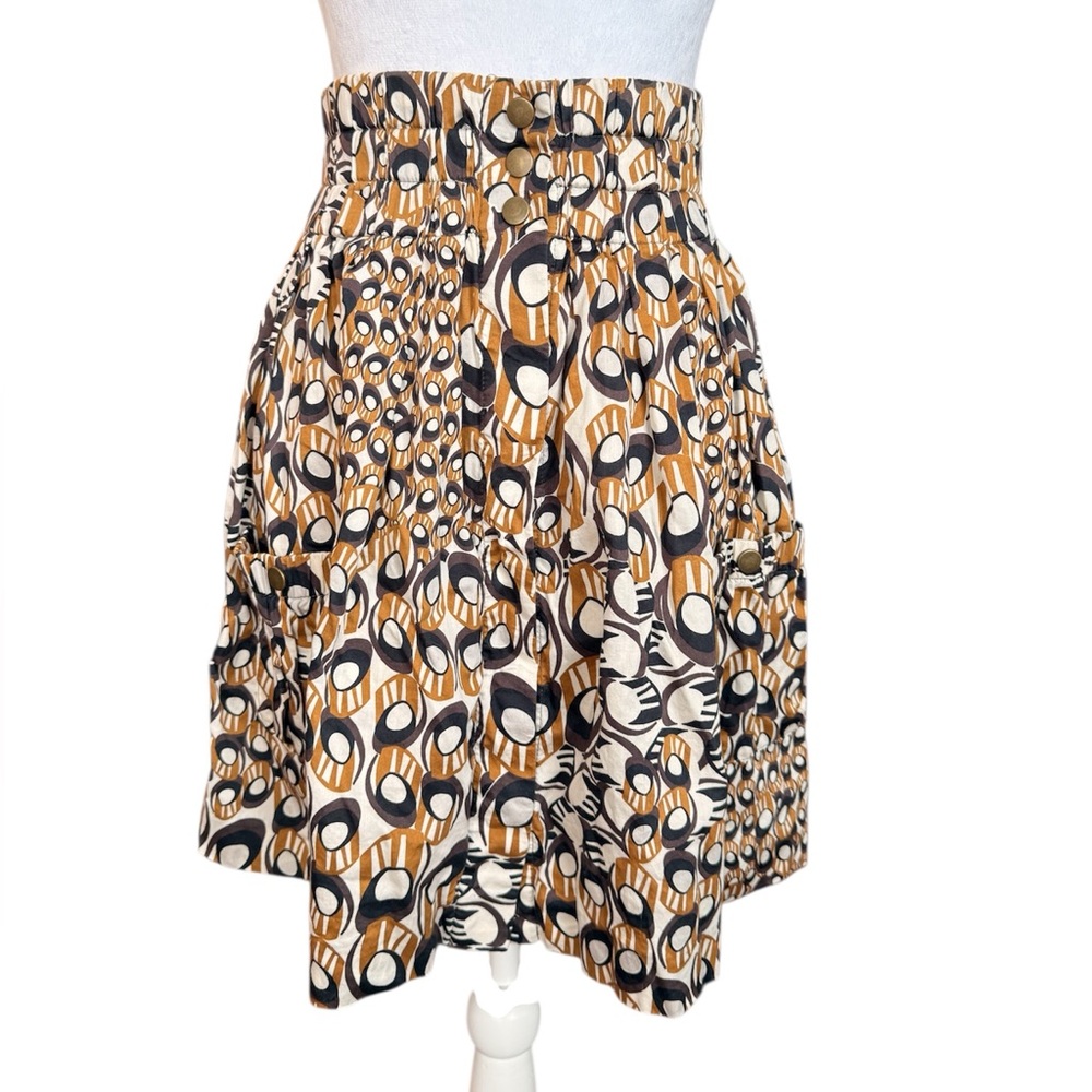 Anthropologie Parameter Snap-Front A-Line Skirt